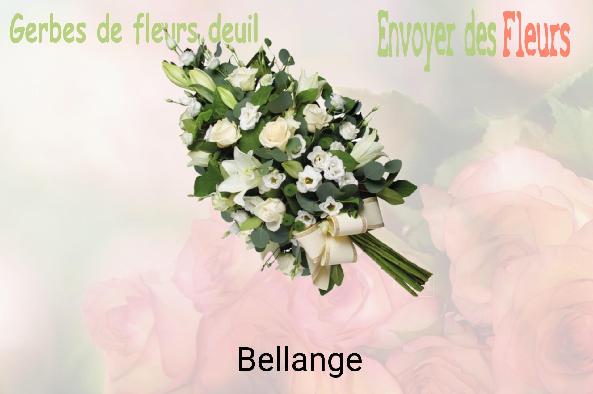 Gerbe de fleurs de deuil livrée à Bellange